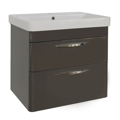 Ormaric konzolni IBANIO - VENICE-smoke 50cm + umivaonik [11050]